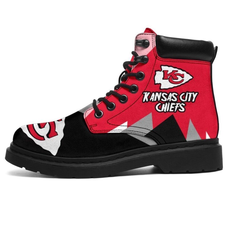 Kansas City Chiefs All Season Boots | Casual Shoes | Vegan Leather Custom Boot Shoes TB132