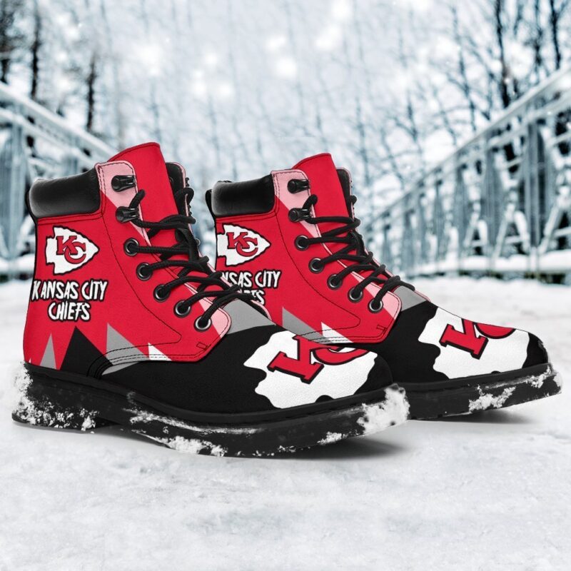 Kansas City Chiefs All Season Boots | Casual Shoes | Vegan Leather Custom Boot Shoes TB132