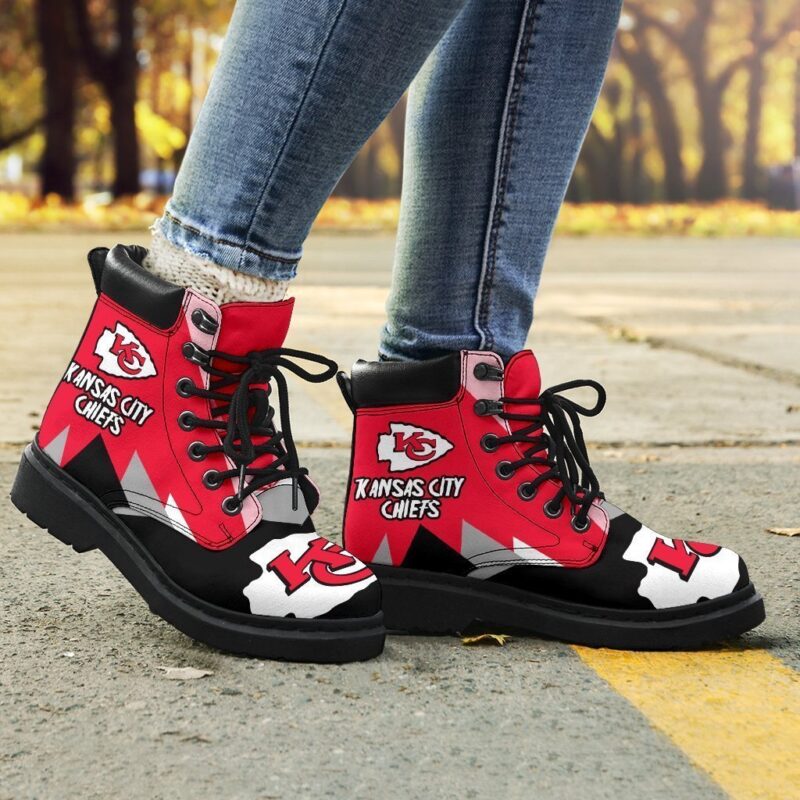 Kansas City Chiefs All Season Boots | Casual Shoes | Vegan Leather Custom Boot Shoes TB132