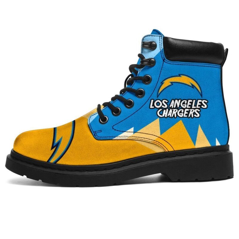 Los Angeles Chargers All Season Boots | Casual Shoes | Vegan Leather Custom Boot Shoes TB133