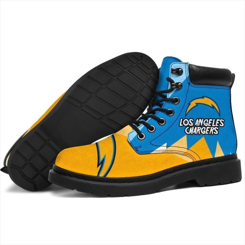 Los Angeles Chargers All Season Boots | Casual Shoes | Vegan Leather Custom Boot Shoes TB133