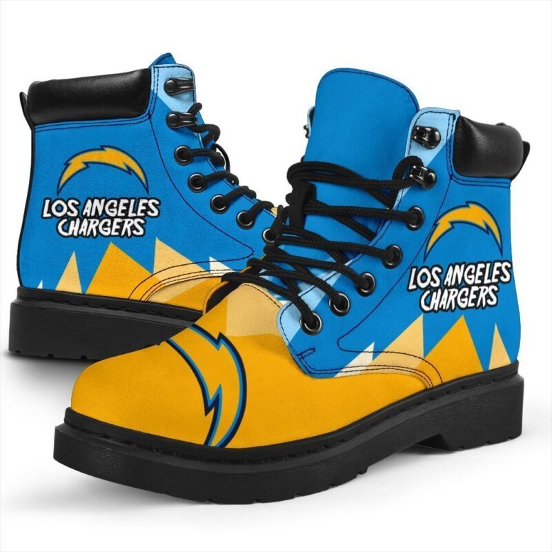 Los Angeles Chargers All Season Boots | Casual Shoes | Vegan Leather Custom Boot Shoes TB133