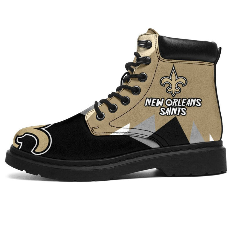 New Orleans Saints All Season Boots | Casual Shoes | Vegan Leather Custom Boot Shoes TB134