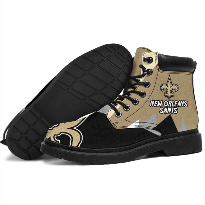 New Orleans Saints All Season Boots | Casual Shoes | Vegan Leather Custom Boot Shoes TB134