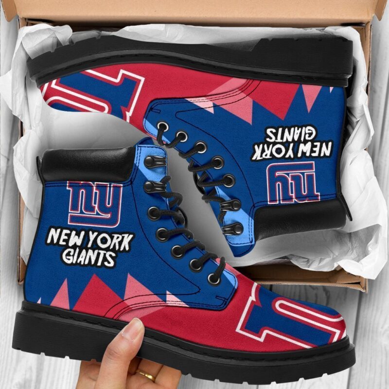 New York Giants All Season Boots | Casual Shoes | Vegan Leather Custom Boot Shoes TB131