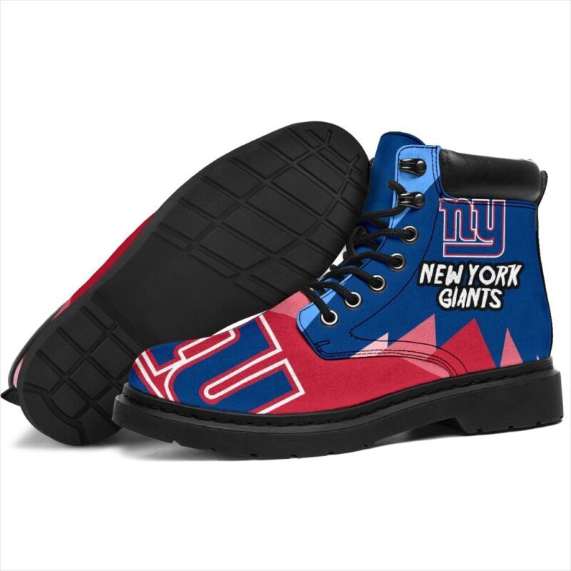 New York Giants All Season Boots | Casual Shoes | Vegan Leather Custom Boot Shoes TB131