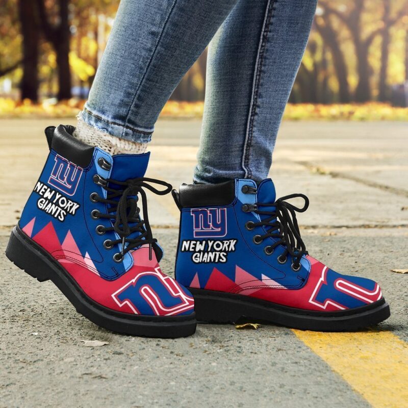 New York Giants All Season Boots | Casual Shoes | Vegan Leather Custom Boot Shoes TB131