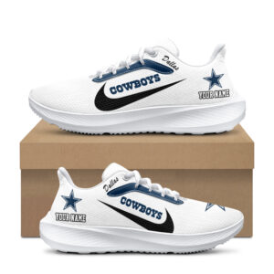 Personalized Dallas Cowboys Nike Running Sneakers | Custom NFL Fan Footwear