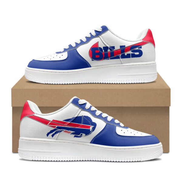 Custom Buffalo Bills Air Force 1s | Personalized NFL Fan Sneakers | Unique Bills-Themed Footwear