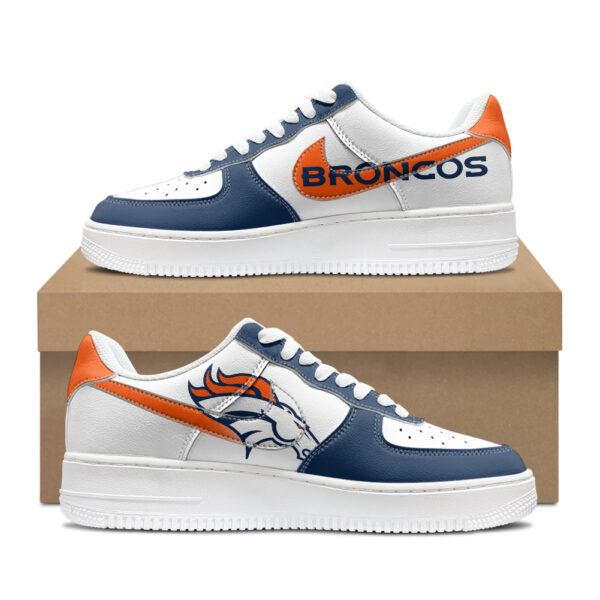 Custom Denver Broncos Air Force 1s | Personalized NFL Fan Sneakers | Unique Broncos-Themed Footwear