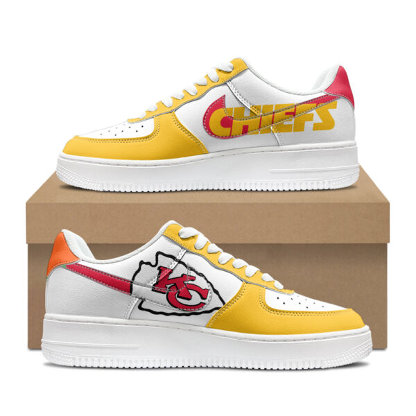 Custom Kansas City Chiefs Air Force 1s | Personalized NFL Fan Sneakers | Unique Chiefs-Themed Footwear