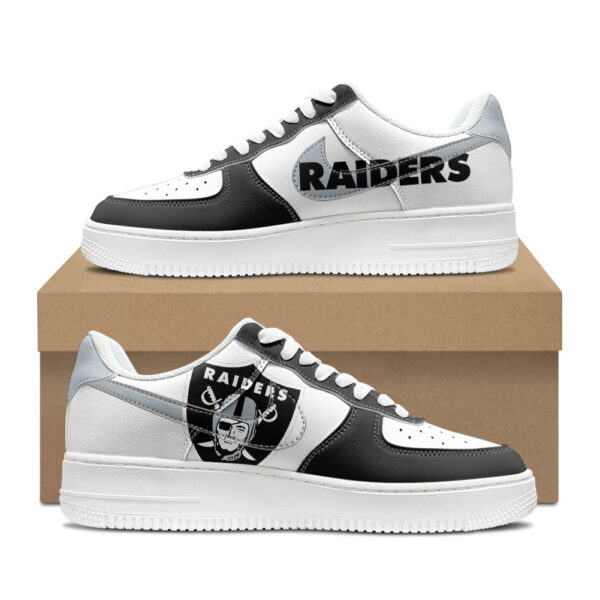 Custom Las Vegas Raiders Air Force 1s | Personalized NFL Fan Sneakers | Unique Raiders-Themed Footwear