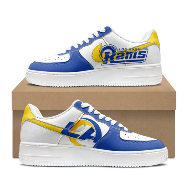 Custom Los Angeles Rams Air Force 1s | Personalized NFL Fan Sneakers | Unique Rams-Themed Footwear