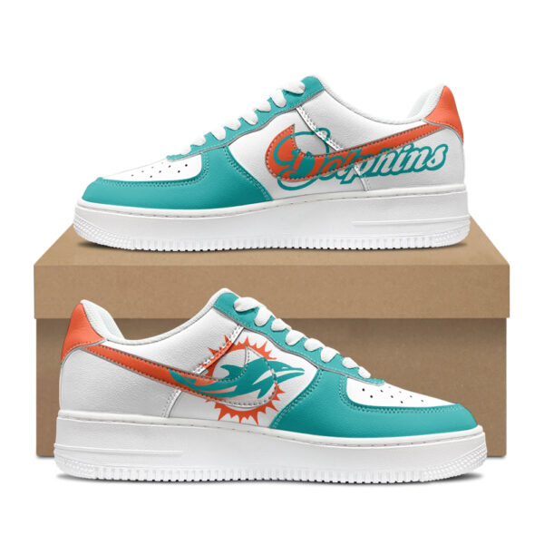 Miami Dolphins Low Top Sneakers Personalized Fan Sneakers Unique Dolphins Themed Footwear