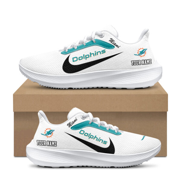Personalized Miami Dolphins Running Sneakers