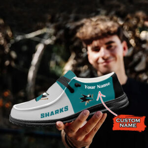 San Jose Sharks NHL HD Shoes Custom Name Perfect Gift