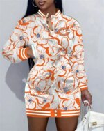 Chicago Bears Women Button Down Jacket Dress AZBTBDJD000004