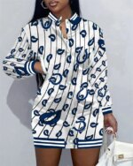 Indianapolis Colts Women Button Down Jacket Dress AZBTBDJD000097