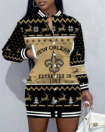 New Orleans Saints Women Button Down Jacket Dress AZBTBDJD000222