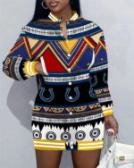 Indianapolis Colts Women Button Down Jacket Dress AZBTBDJD000315