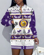 Minnesota Vikings Women Button Down Jacket Dress AZBTBDJD000224