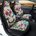 Arizona Cardinals Car Seat Covers Custom Sugar Skull Car Accessories