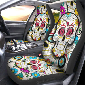 Arizona Cardinals Car Seat Covers Custom Sugar Skull Car Accessories