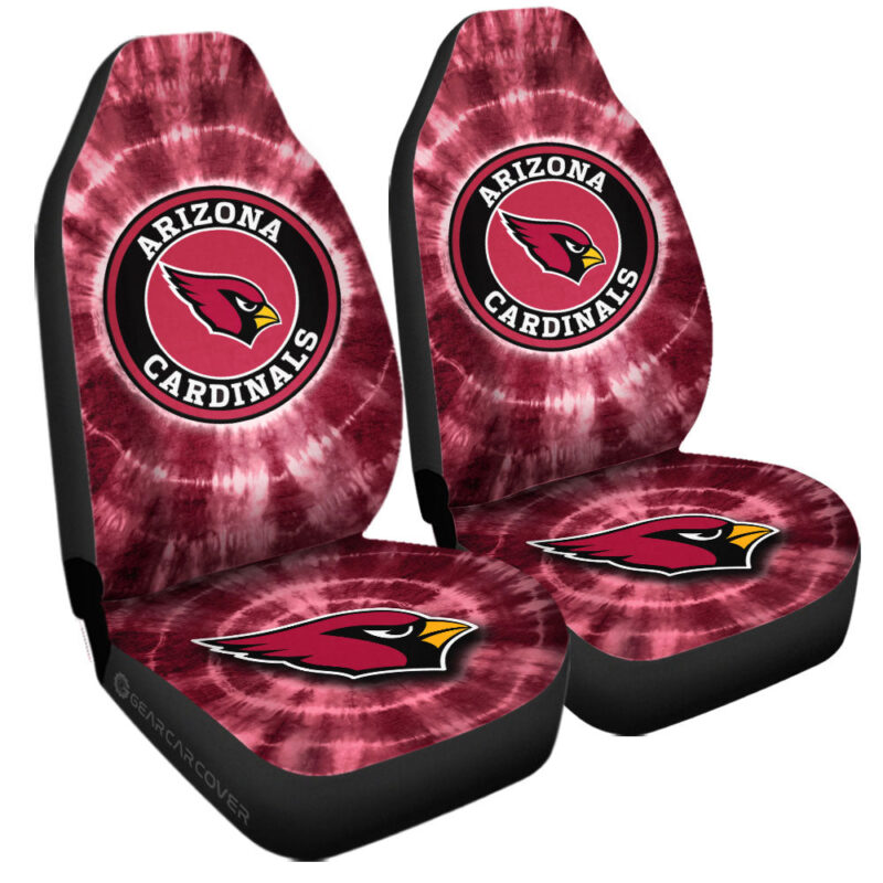 Arizona Cardinals Car Seat Covers Custom Tie Dye Car Accessories