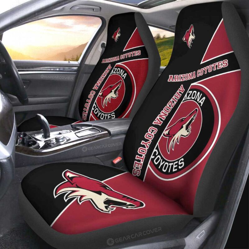 Arizona Coyotes Car Seat Covers Custom Car Decorations For Fans