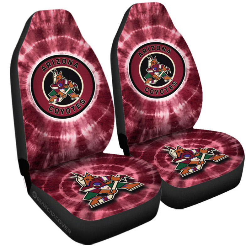 Arizona Coyotes Car Seat Covers Custom Tie Dye Car Accessories