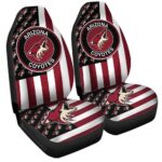 Arizona Coyotes Car Seat Covers Custom US Flag Style