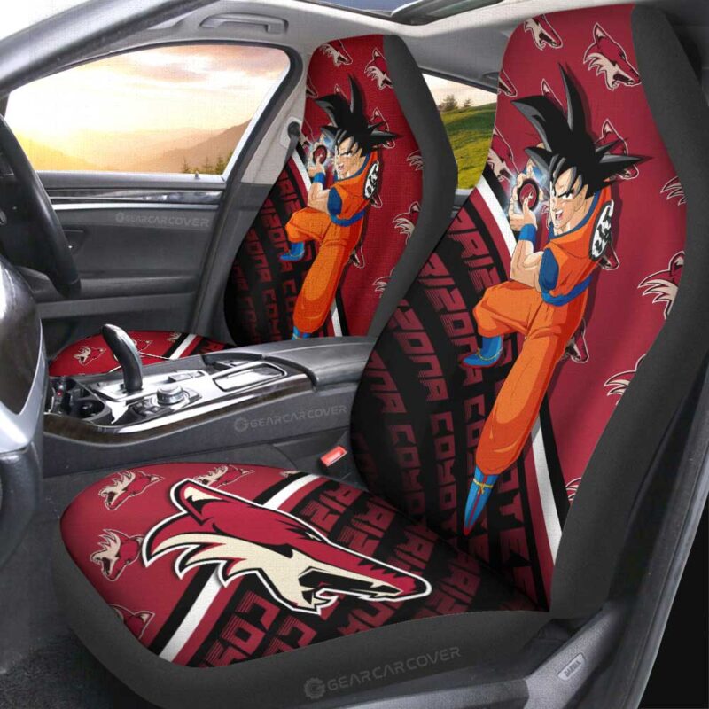Arizona Coyotes Car Seat Covers Goku Car Decorations For Fans