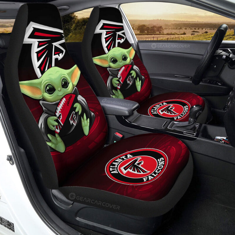Atlanta Falcons Car Seat Covers Baby Yoda Car Accessories For Fan