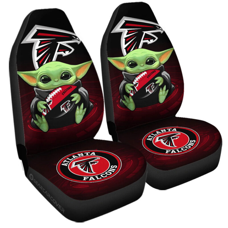 Atlanta Falcons Car Seat Covers Baby Yoda Car Accessories For Fan
