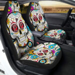Atlanta Falcons Car Seat Covers Custom Sugar Skull Car Accessories