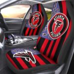 Atlanta Falcons Car Seat Covers Custom US Flag Style
