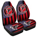 Atlanta Falcons Car Seat Covers Custom US Flag Style