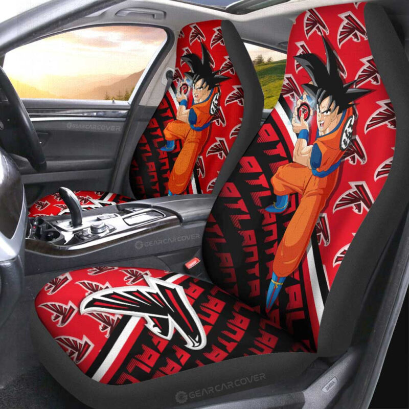 Atlanta Falcons Car Seat Covers Goku Car Accessories For Fans