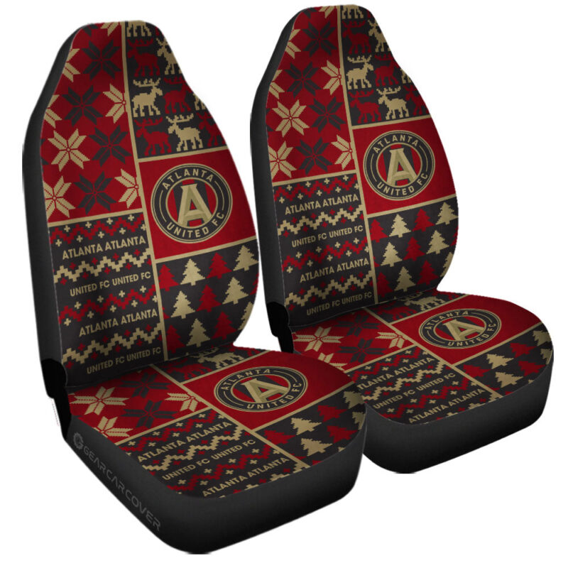 Atlanta United FC Car Seat Covers Custom Ugly Style Car Accessories