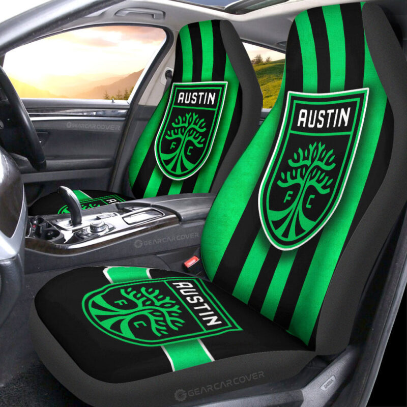 Austin FC Car Seat Covers Custom Car Accessories For Fans
