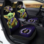 Baltimore Ravens Car Seat Covers Baby Yoda Car Accessories For Fan