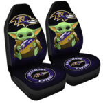 Baltimore Ravens Car Seat Covers Baby Yoda Car Accessories For Fan