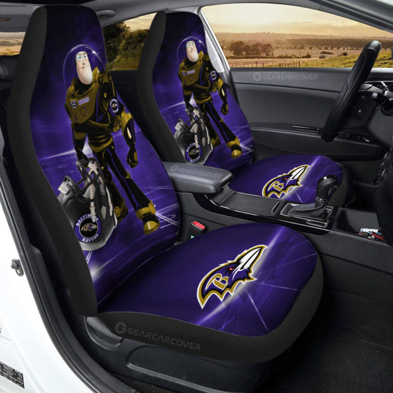 Baltimore Ravens Car Seat Covers Buzz Lightyear Car Accessories For Fan