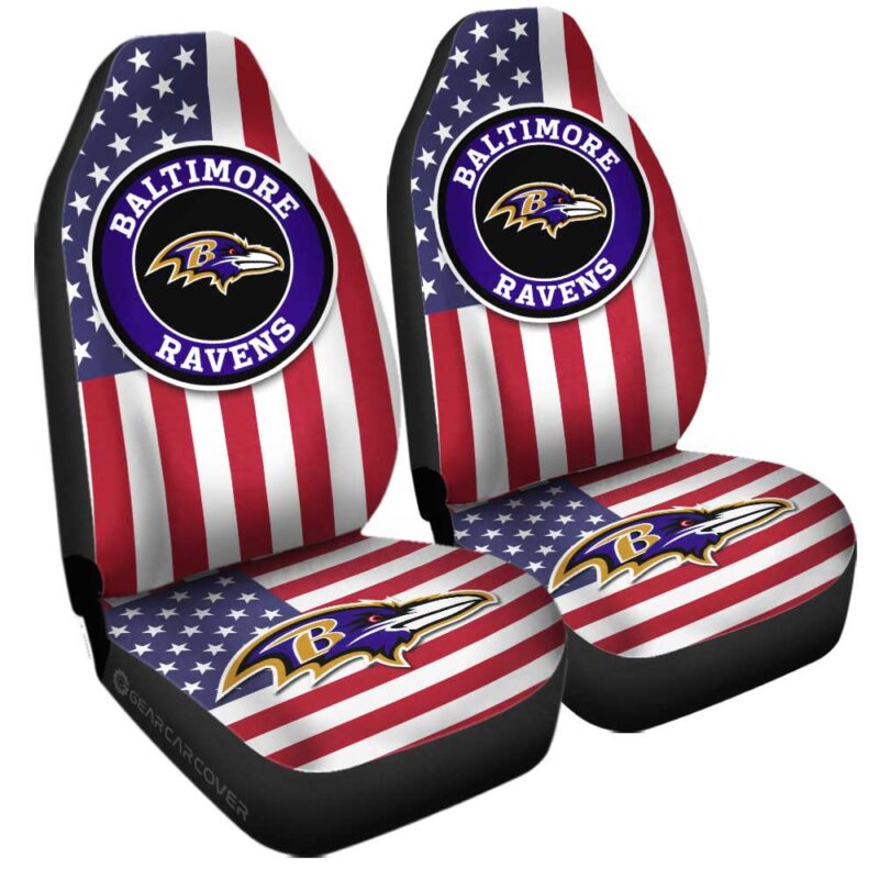 Baltimore Ravens Car Seat Covers Custom Car Decor Accessories