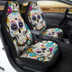 Baltimore Ravens Car Seat Covers Custom Sugar Skull Car Accessories