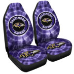 Baltimore Ravens Car Seat Covers Custom Tie Dye Car Accessories