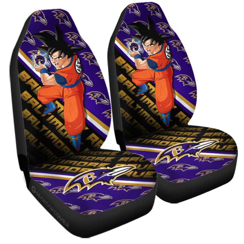 Baltimore Ravens Car Seat Covers Goku Car Accessories For Fans