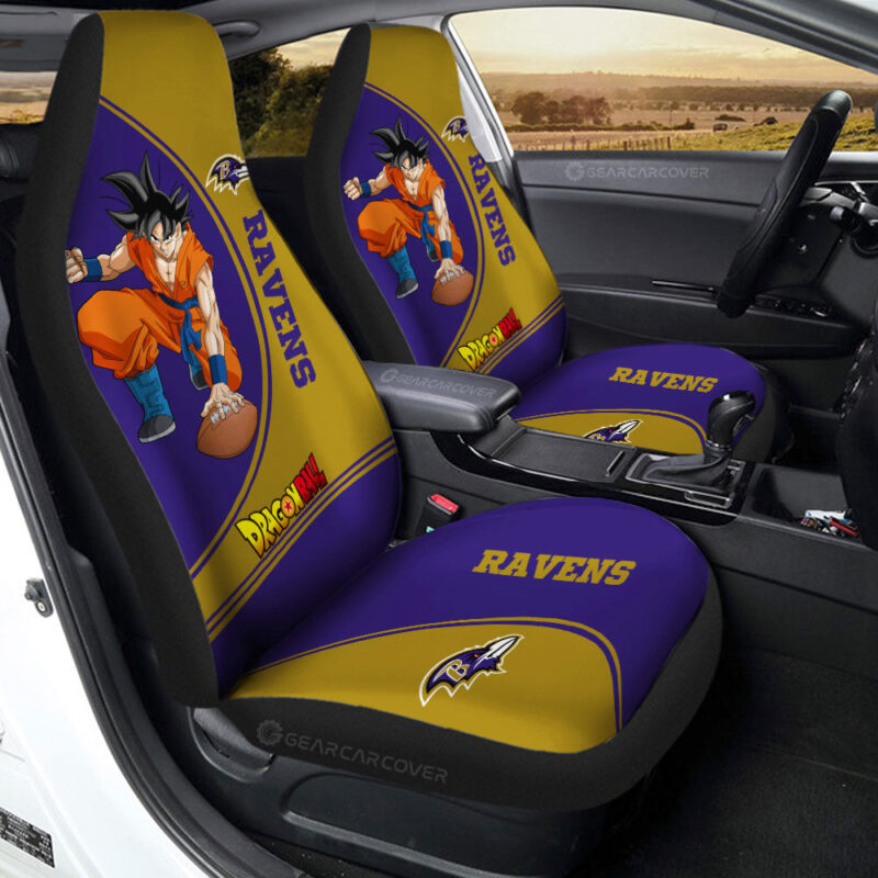 Baltimore Ravens Car Seat Covers Goku Car Accessories For Fans