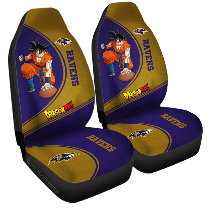 Baltimore Ravens Car Seat Covers Goku Car Accessories For Fans