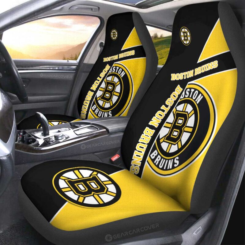 Boston Bruins Car Seat Covers Custom Car Decorations For Fans